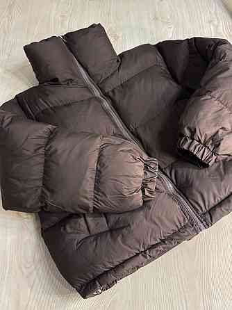 Куртка женская Haiziyuan 2603 оверсайз пуффер с воротником-стойкой коричневая, коричневый, L Киев