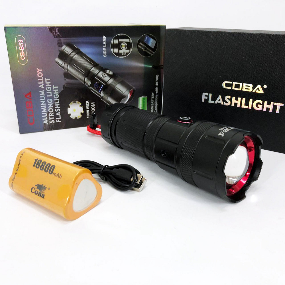 Ручной фонарь с высокой яркостью, Мощный фонарь с возможностью зарядки переносной лед лампой YR-37 Львов - изображение 2