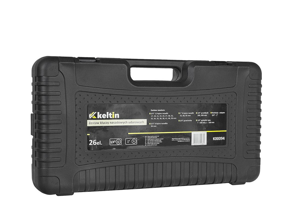 Набір ударних торцевих головок "Keltin" [к-т 26шт]: (3/4" 12-гранні 17-50мм ), (3/4" 6-гранна 36мм, 1" 6-гранні 55-65мм)+аксу Стрый - изображение 9