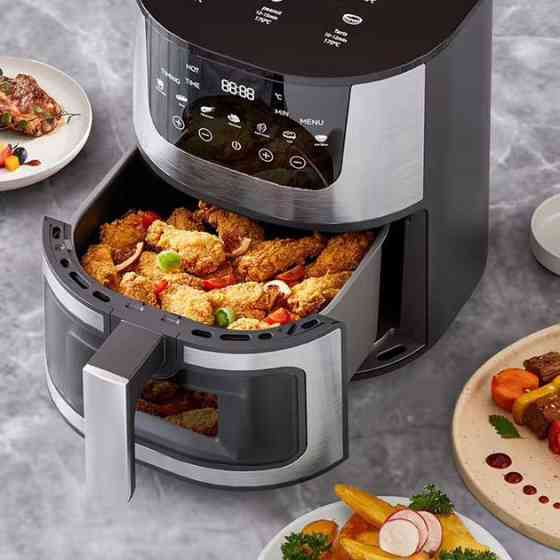 Аэрофритюрница-мультипечь для дома Domotec MS-3221 3500 Вт 7 л, Фритюрница для общепита QI-71 Львов