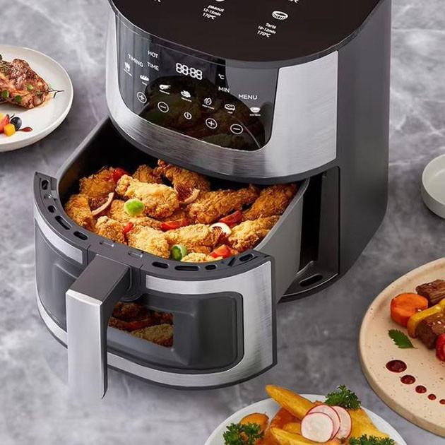 Аэрофритюрница-мультипечь для дома Domotec MS-3221 3500 Вт 7 л, Фритюрница для общепита QI-71 Львов - изображение 6