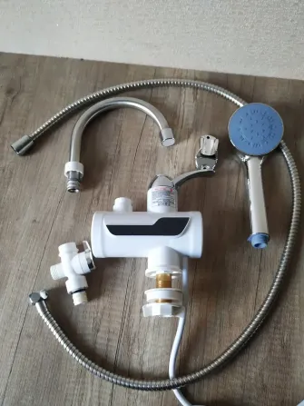 Цифровий миттєвий водонагрівач WATER HEATER MP-5208 з душем з LED дисплеєм, 3кВт, білий 3251 Київ - фото 3