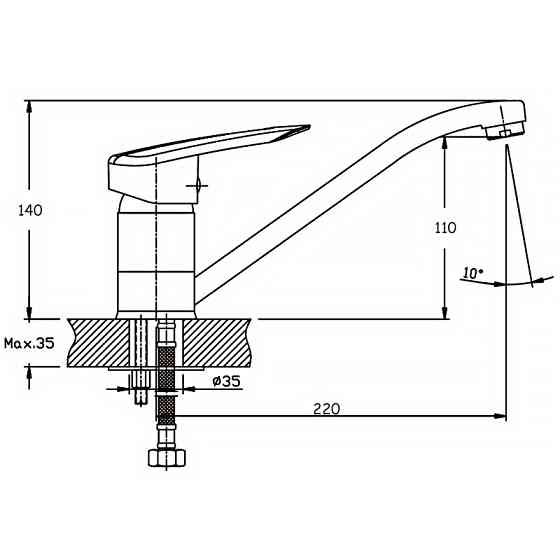 Кухонный смеситель Haiba Disk 004 (HB0052) высокого качества Харьков