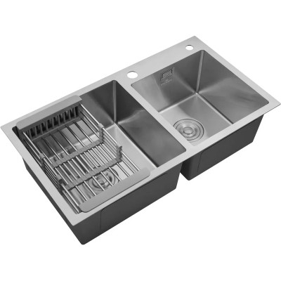 Мойка кухонная Kroner Geburstet-7843ZHM (CV022805) Винница - изображение 3