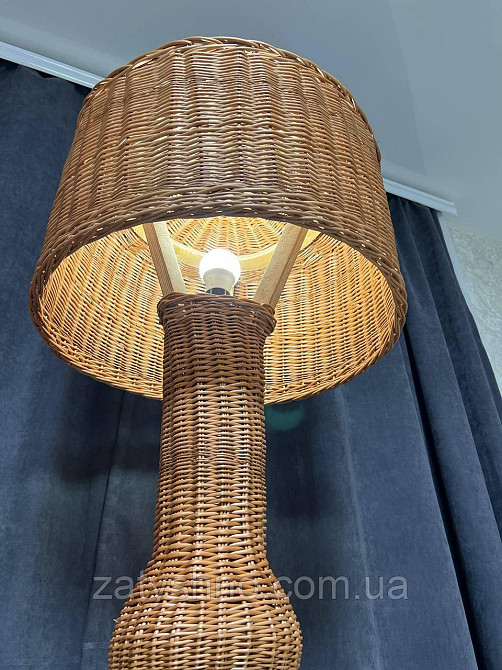 Лампа настільна із лози плетена Київ - фото 8