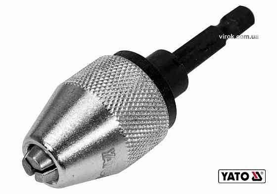 Патрон для дриля YATO : HEX-1/4", Ø=0.5-6.5 мм, L= 75 мм, металевий [10/60] Одеса