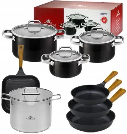 Gerlach Prime Комплект Garnków 6el. + Сковорідка Natur 20 24/28cm Каструля 7l (329K22) Киев