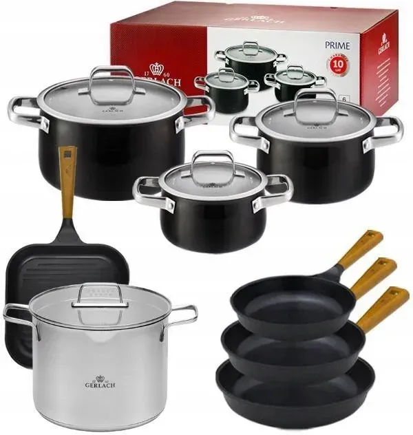 Gerlach Prime Комплект Garnków 6el. + Сковорідка Natur 20 24/28cm Каструля 7l (329K22) Киев - изображение 1