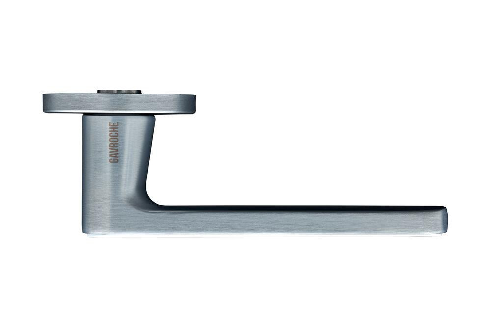 Ручки дверні Gavroche BARIUM  MSCB/White  італійський сатин з  білою вставкою Київ - фото 3