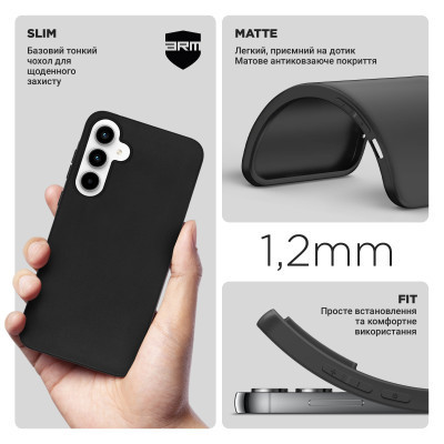 Чохол до мобільного телефона Armorstandart Matte Slim Fit Samsung A35 5G Black (ARM74315) Вінниця - фото 3