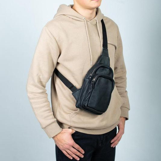 Чоловіча сумка-слінг тактична плечова, Наплічний месенджер, Чоловіча KJ-989 стьобана сумка Київ