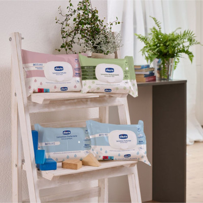 Дитячі вологі серветки Chicco м`які очищаючі, біорозкладні, 60 шт (12050.70) Вінниця - фото 7