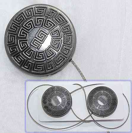 Магніти для штор і гардин (111м) Родос набір 2 шт Графітовий (81-022) Київ