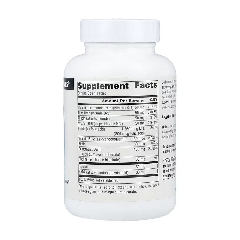 Витамины B-50 Source Naturals Vitamin B-50 Complex 50мг 50 таб Киев - изображение 2