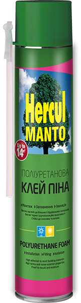 Піна-клей поліуретанова Hercul MANTO професійна 900 мл Киев - изображение 1