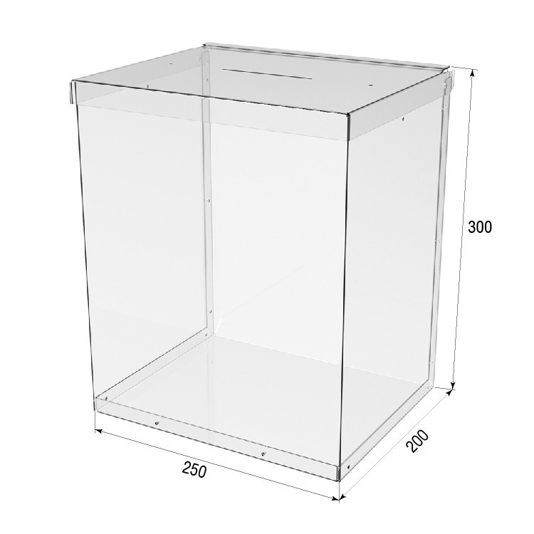 Ящик EKOSTAR без замка для пожертвований и сбора денег 250x200x300. Объем 15 литров Киев - изображение 4