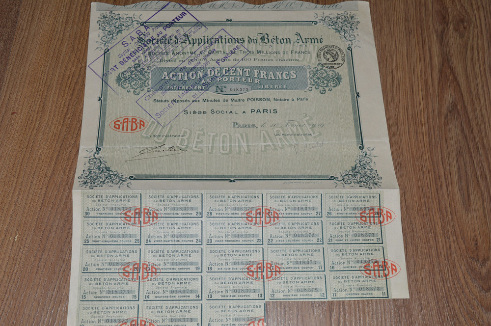 Акція. Франція . 1926 рік №018,373 (52) Полтава - фото 1