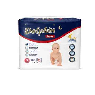 Подгузники Dolphin Dolphin 3 midi 4-9 кг 34 шт (8680131207220) Винница