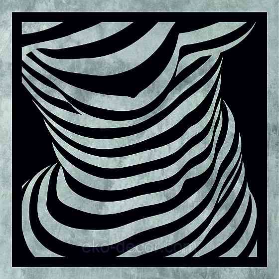 Декоративное настенное Панно «Силуэт женщины», Декор на стену 70*70 см, Черный Киев