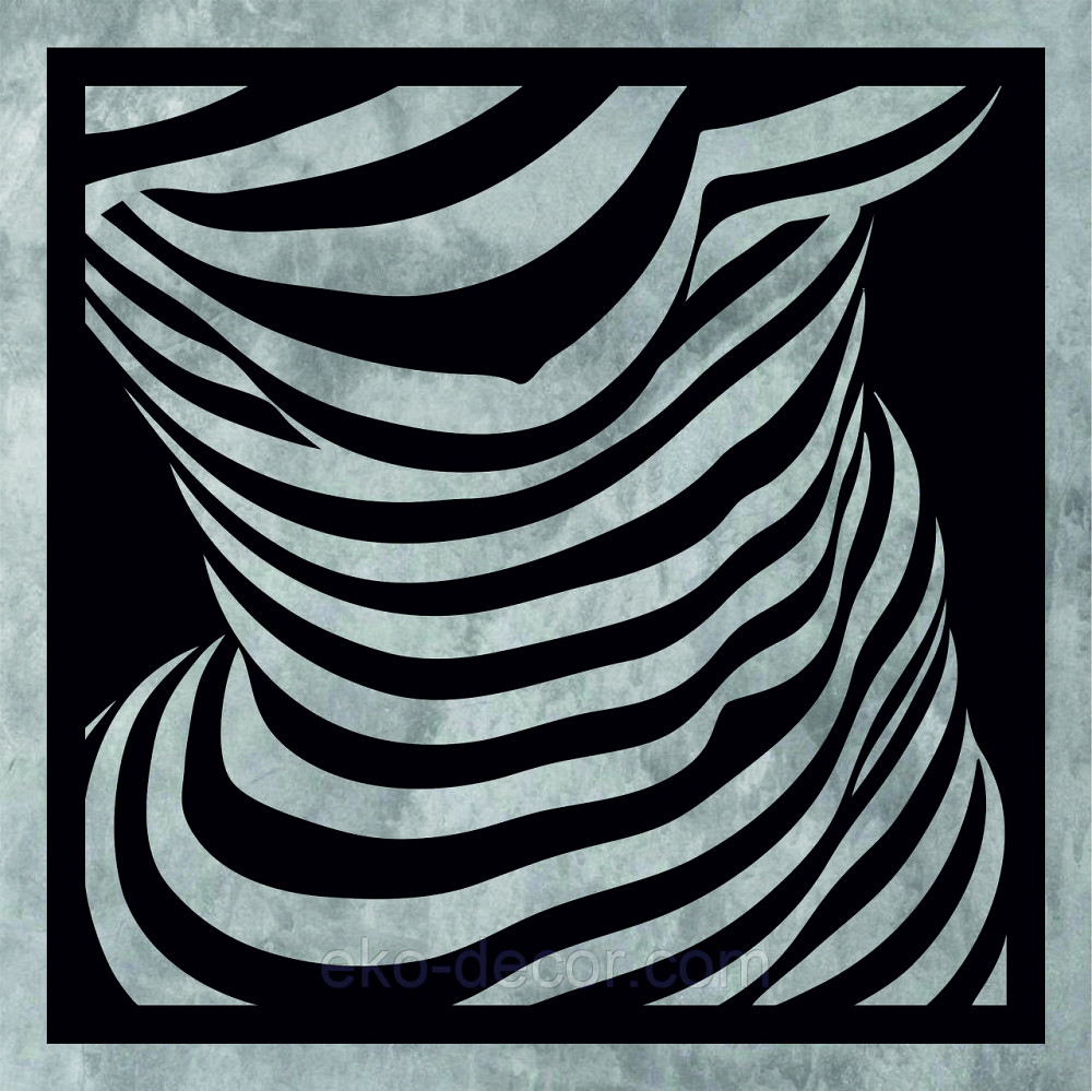 Декоративное настенное Панно «Силуэт женщины», Декор на стену 70*70 см, Черный Киев - изображение 5