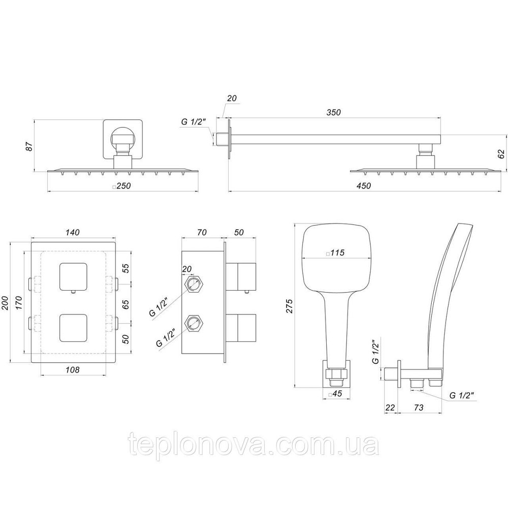 Душевая система Globus Lux SMART GLM-405-TT Черновцы - изображение 9