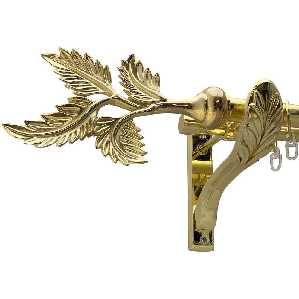 Карниз Orvit Папороть металевий дворядний ретро Золото 25\19 мм 200 см (00-00009723) Львів - фото 1