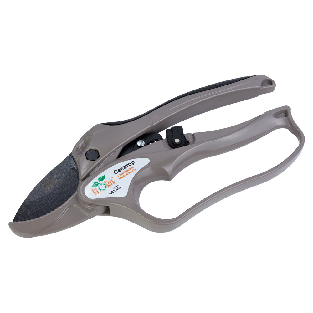 Секатор с храповым механизмом 205мм нержавеющая сталь FLORA (5021344) Ровно - изображение 5