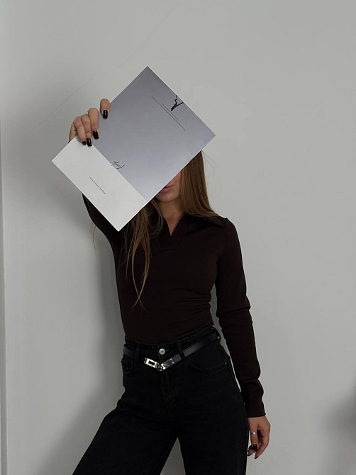 Женский базовый теплый гольф Рубчик на флисе с начесом Шоколад, 40/42 Одесса - изображение 4