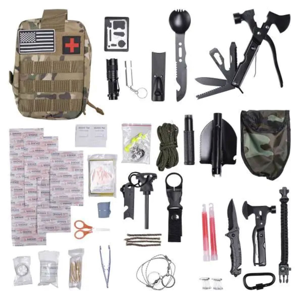 Lugi Туристичний набір інструментів для виживання 21х15х12 см похідний набір з аптечкою і лопат Київ - фото 1