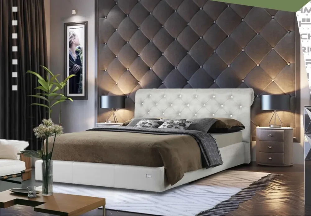 Ліжко Двоспальне London Standart 180 х 200 см Місті Dark Grey Темно-сірий Київ - фото 8