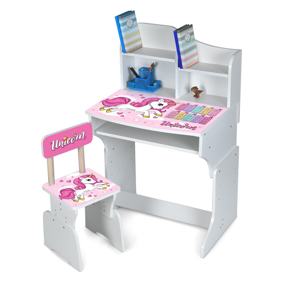 Дитяча парта M 904-2 висота 3 положення, зі стільчиком Вінниця - фото 1
