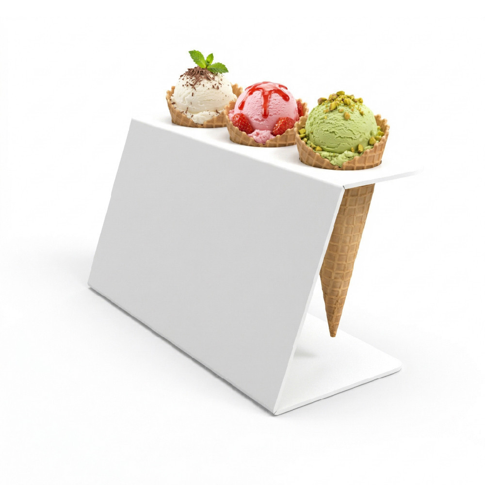 Підставка EKOSTAR для вафельного ріжка на 3шт. Біла Київ - фото 4