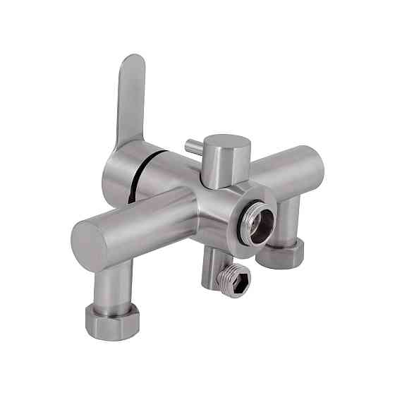 Змішувач для ванни Brinex Pure 005 з довгим поворотним виливом (з душовим гарнітуром) Nickel BRIPUR005NKL Київ