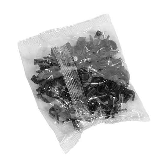 Скоба з цвяхом E-NET 6 мм чорна, 100 штук (94-00323) Київ