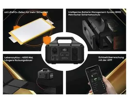Переносная зарядная станция Bluepalm BP-S500F 518Вт/ч 800Вт Винница