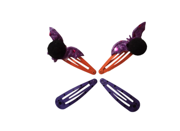 Заколки на Хелловін з декором Кажани one size різнобарвний Київ - фото 2