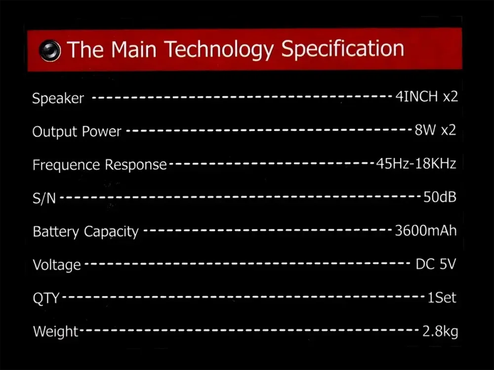 Колонка музична портативна Bluetooth ZQS4247, 30Вт, 2 динаміки, FM-радіо, LED підсвітка, 2 мікрофони Одеса - фото 2