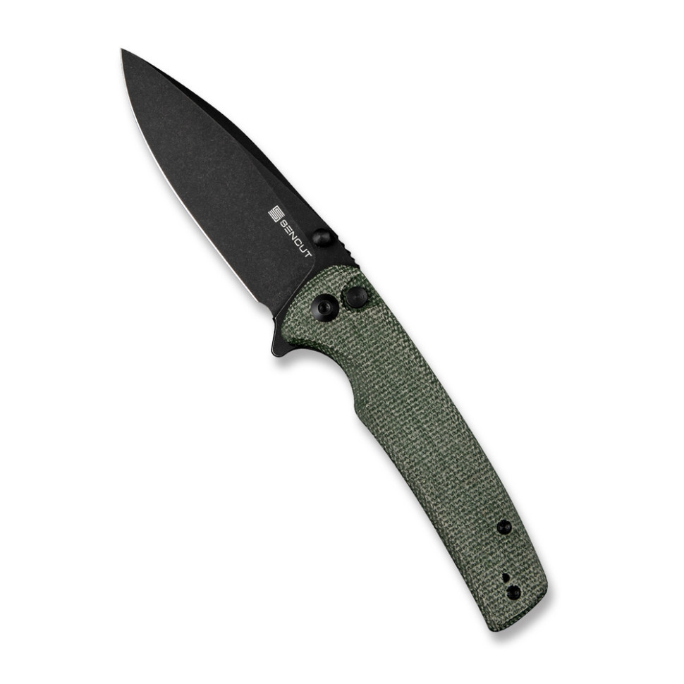 Ніж складаний туристичний Sencut Sachse, (8.8 см)  9Cr18MoV / Micarta зелений Київ - фото 1