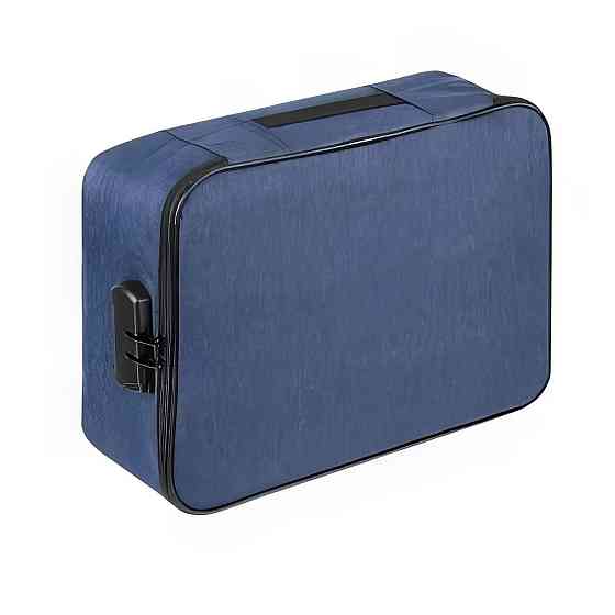 Органайзер сумка для документів водонепроникна із замком на 5 відділень, синя Кам'янець-Подільський