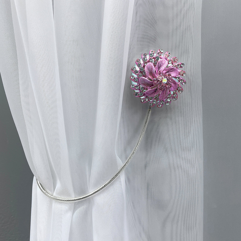 Магніти для штор та гардин "Flowers" набір 2 шт Рожевий (81-209) Київ - фото 3