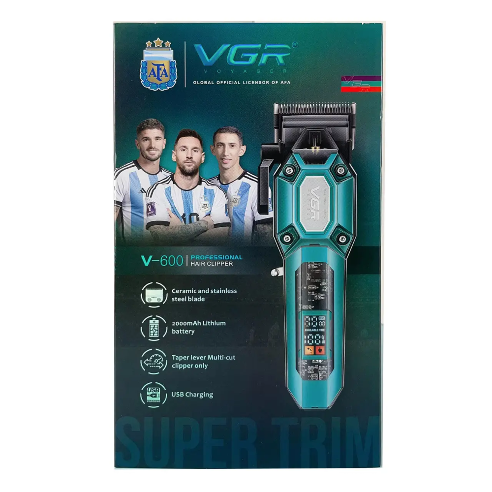 Машинка для стриження акумуляторна VGR V-600 clipper LCD (6 насадок) Вінниця - фото 4