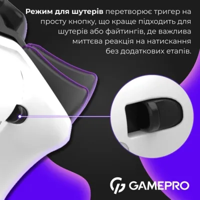 Геймпад GamePro GPX13W 2.4G/BT 5.1/USB/PC/iOS/Android RGB White (GPX13W) Вінниця - фото 12