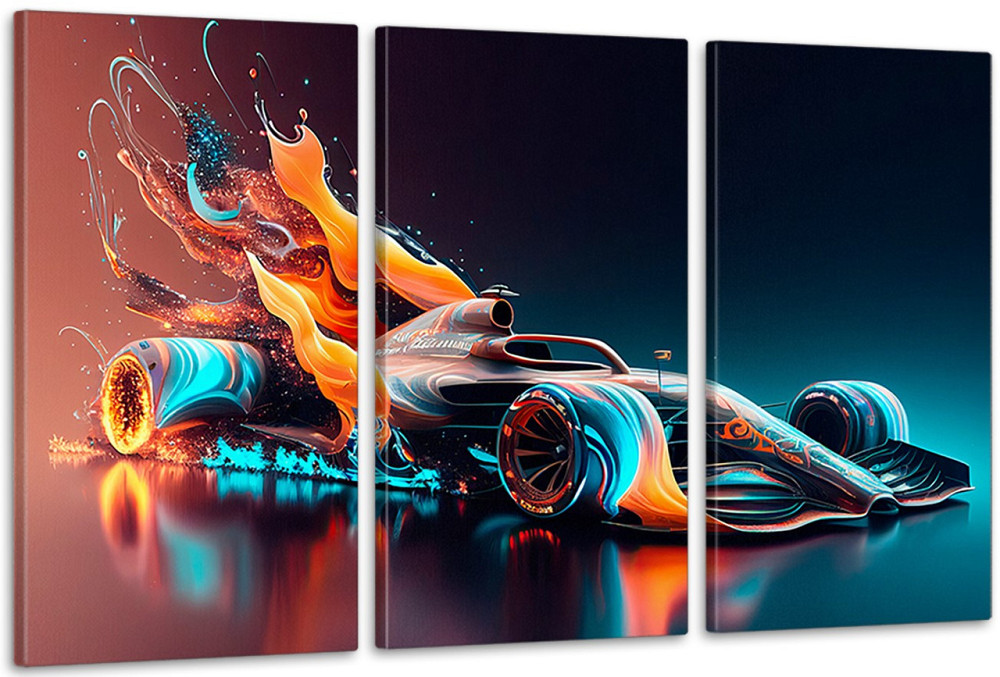 Модульная картина в гостиную / спальню Машина   ART-121_3A 100х150 см Киев - изображение 1