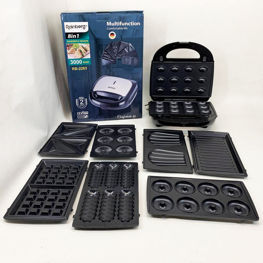Вафельниця мультимейкер зі змінними формами, Притискний гриль для булочок і сендвічів LI-87 Івано-Франківськ - фото 7