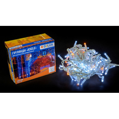 Гірлянда Delux ICICLE 108LED 2x1 м Жовтий flash Білий/Білий IP44 (90015177) Вінниця - фото 2
