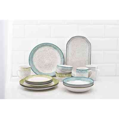 Тарелка Ardesto Siena, 27см, порцеляна, біло-сірий (AR2927SW) Винница