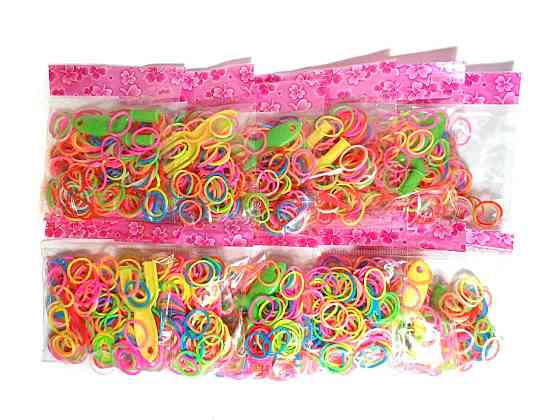 Гумки для плетіння браслетів кольорові 12 шт. Київ
