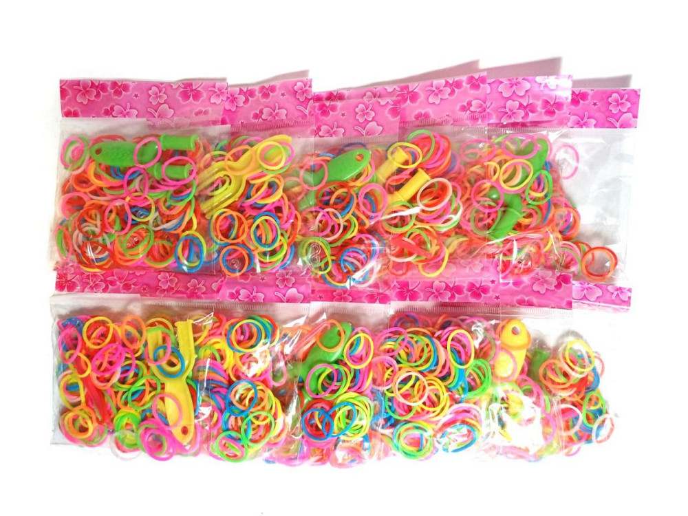 Гумки для плетіння браслетів кольорові 12 шт. Київ - фото 1