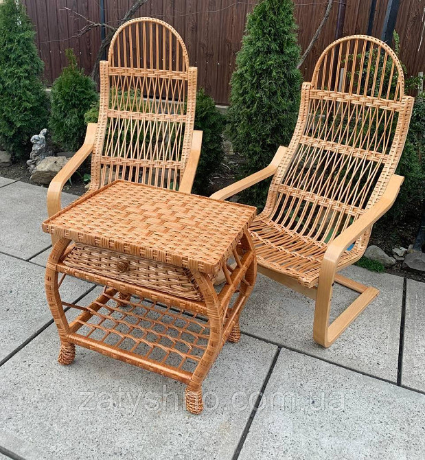 Мебель плетеная с кофейными накидками Киев - изображение 2