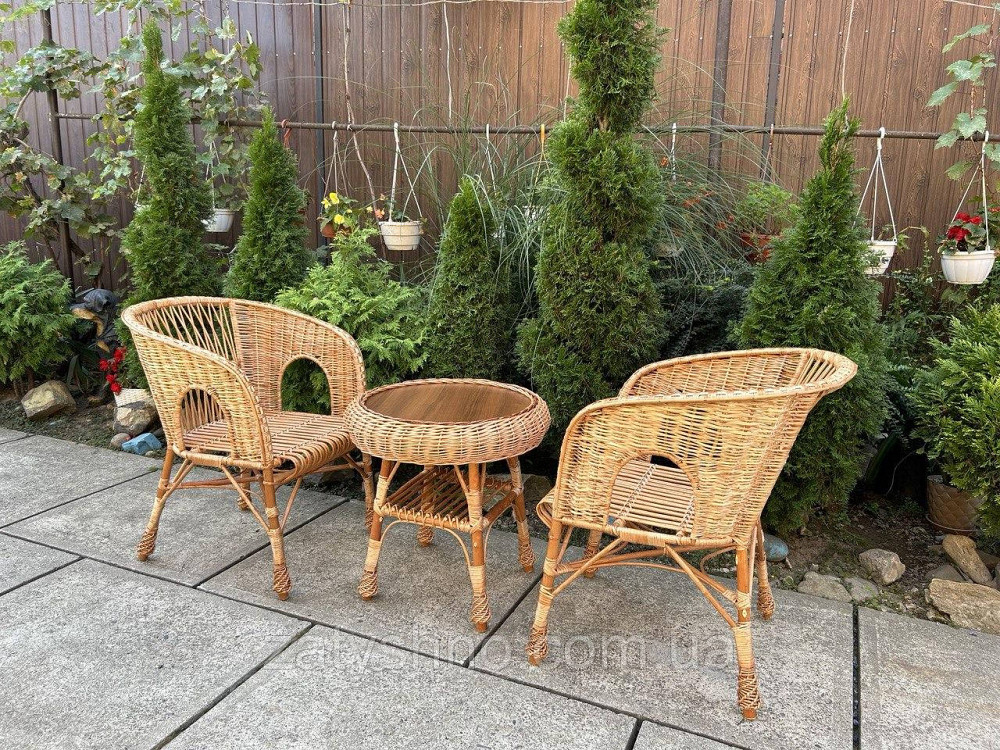 Меблі плетені балконні з лози Київ - фото 4
